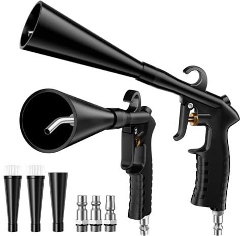 Trhillsbrad Pistolet de nettoyage à air comprimé, pistolet de nettoyage, pistolet de séchage pour voiture, accessoires de compresseur, pistolet à air précis, pistolet à air pour voiture et pistolet à