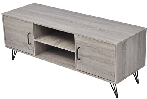 vidaXL Meuble TV Table Basse Meuble pour télévision 120 x 40 x 45 cm Gris
