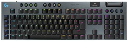 Logitech G915 LIGHTSPEED kabellose mechanische Gaming-Tastatur, Taktiler GL-Tasten-Switch mit flachem Profil, Französisches AZERTY Layout - Carbon
