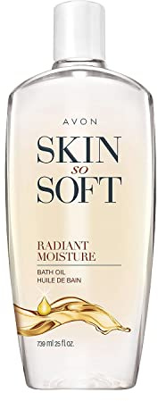 Skin So Soft Radiant Moisture Bath Oil, Bonus Size 25 fl oz – with Argan Oil, Silk Proteins & Illuminator Technology – Softens, Hydrates & Illuminates Skin – Peony Musk Scent