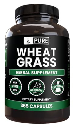 Pure Original Ingredients Wheat Grass (365 Capsules) No Magnesium Or Rice Fillers, Always Pure, Lab Verified