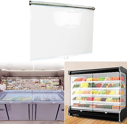 FENGSHOUU Tende a Rullo Tende Avvolgibili Trasparenti per Armadietto,Tende A Rullo Impermeabili/Antipolvere/Mantieni Fresco per Frigorifero del Supermercato Armadi Alimenti Cotti (W145xH150cm)