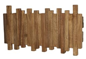 GOGREEBELL Natural Wood Wall Mounted Piano Coat Rack| Coat Rack Wall Mount| Flip Down Wall Hook Rack 5 Hooks| Entryway Wall Art Hook,Made of Acacia Wood (Wood Wax Oil staining Light Brown).