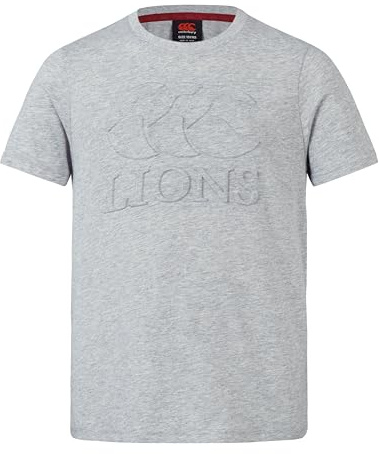 British & Irish Lions Unisex Kids Canterbury 2025 Junior Monument Tee, Classic Marl, 12 Years