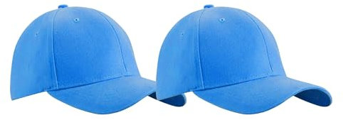 MFAZ Morefaz Ltd Set 2X Baseballkappe Jungen Mädchen Mütze Hut Kinder Kindermütze Baseball Cap (DE/NL/SE/PL, Alter, 4 Jahre, 14 Jahre, Sky Blue)