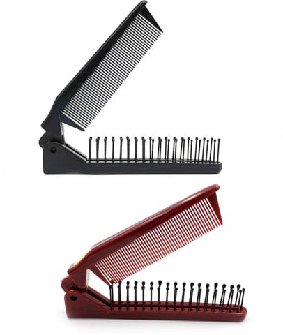 MWUMRCM 2 Stück Faltbarer Kamm, Klappkamm Bartkamm Klappbar Klappbürste Kleine Haarbürste Mini Haarbürste Taschenkamm, kleine klappbare Haarbürste, Reise-Haarbürste
