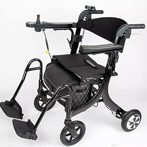 Rollator Walkers, deambulatore elettrico pieghevole per anziani, con batteria al litio, leggero carrello per sedia a rotelle con caratteristiche aggiuntive, sedia a rotelle elettrica pieghevole