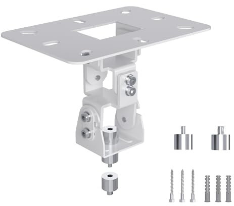 XINLEI Ceiling Mount for Mini Projector, Adjustable Wall Stand With 2 Free Adapters, White PR14MINIW