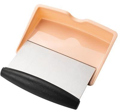 Rascador de harina, rascador de banco de acero inoxidable, rascador de repostería para cuencos, cortador de alimentos de cocina, cortador de banco, rascador de de cocina con cuchara para hornear