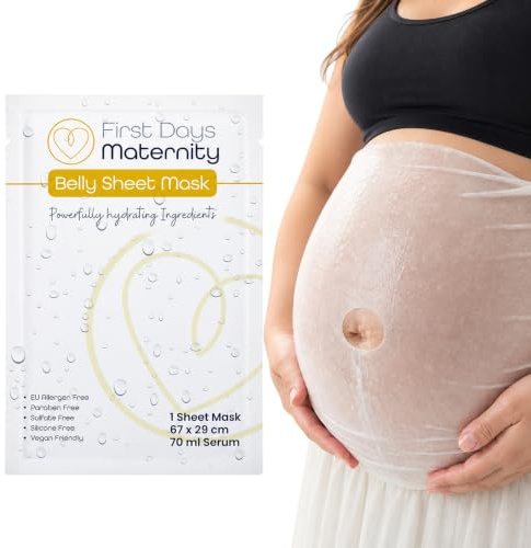 First Days Maternity - Graviditetsmask - 70 ml Ultra Moisturising Serum. | Snabb lindring av stram och kliande hud under graviditeten. Veganvänlig, återfuktande formula. Fin babyshower-present.