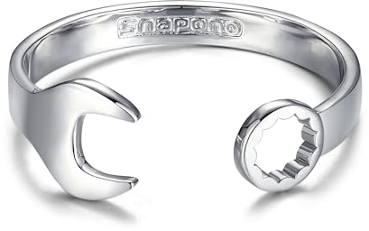 THE BLING KING Kids Silver Spanner Bracelet – 16g, 6-Inch Adjustable – PVD Silver Plated Bangle