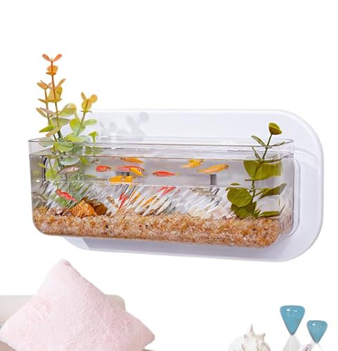 Serbero di pesce a muro, pentola di pesce a parete - montato a parete,Ciotola del serbatoio di pesce per soggiorno, camera da letto, cucina, appartamento, dormitorio