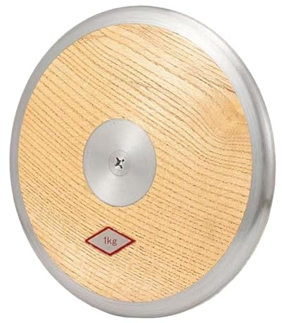 Yunmeryker Sports Training Disco per Atleti Allenamento Legno Ferro Articolo Sportivo Equilibrato per Lancio Allenamento Competizioni Adatto per Allenator, 1 kg
