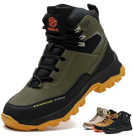 ZSDZSZ Chaussures de Sécurité Hommes Légère Femmes Bottes de Protection Antidérapante Chaussures à Embout Acier Confortable Chaussures de Sécurité Montantes