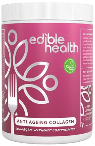 Edible Health Anti-Ageing Protein Powder - Enhanced with Vitamins C, E & Hyaluronic Acid for Hair, Skin and Nails - 400g