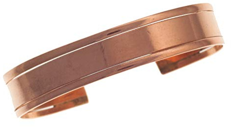 Bracciale in rame naturale triplo, elegante, senza calamite, Rame