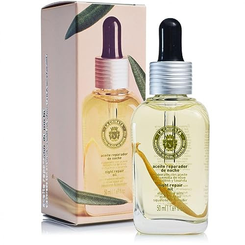 Aceite Reparador de Noche La Chinata – Tratamiento Intensivo Antiedad – Con Aceite de Oliva Virgen Extra y Retinol – Repara, Regenera y Nutre la Piel – Ideal para Piel Seca o Madura – 50 ml