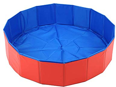 DZL- Piscina Plegable para Perros y Gatos, Bañera Portátil para Mascotas Pequeños y Medianos, Resistente para Aire Libre (L-120 * 30cm)