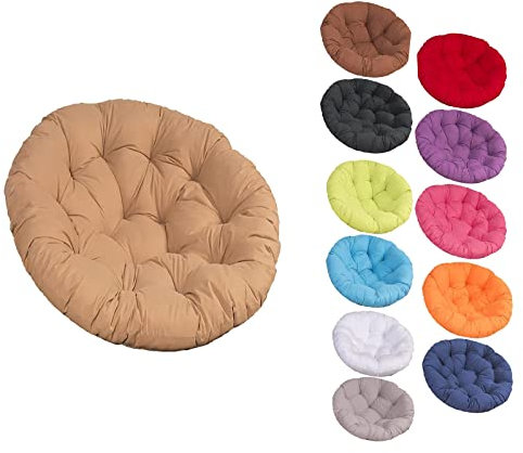 AEREY Papasansessel Kissen mit Reißverschluss Waschbar rundes Sitzkissen Polster Outdoor für Garten Im Innen- Und Außenbereich Ø50cm