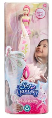 Sky Dancers: Fuchsia Fantasy | Pull the Cord and Watch as She Makes a Dazzling Dance Through Mid-Air! | Flying Doll Toy | No Batteries Required | Gift For Ages 5+