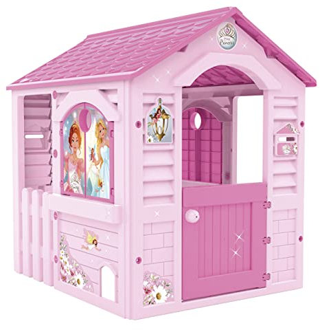 Chicos - Casita Infantil Exterior Pink Princess | Casa Infantil Apta para Interior y Exterior | Incluye Adhesivos para decorarla, Fabricada en plástico Resistente y Duradero | Rosa (89613)