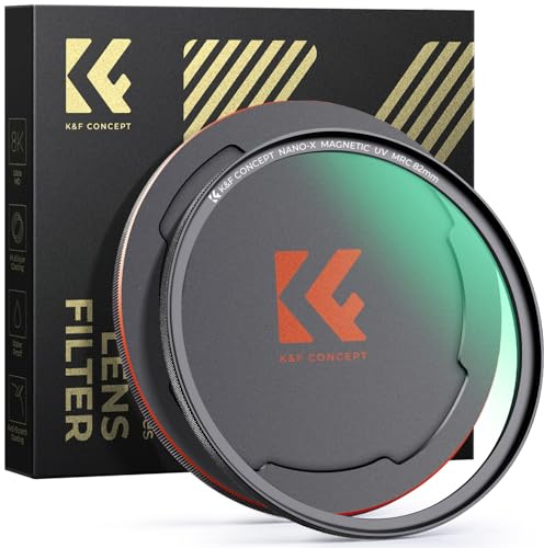 K&F CONCEPT UV-filter, 55 mm, magnetiskt skydd, snabb installation, med 2-i-1 frontlock av metall, för kameralins