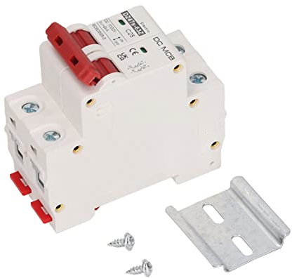 DZ47S-63Z-2P, 1000V 25A, DC Trennschalter Solar mit DIN-Schiene, DC-Leitungsschutzschalter Kurzschlussschutz Modularer Leistungsschalter mit DIN-Schiene 2P 1000V