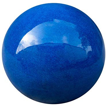 teramico Boules de Jardin en Céramique Résistantes au Gel | Fabrication Artisanale | Décoration Extérieure Unique | Plusieurs Tailles et Couleurs (Bleu Roi, Lot de 3)