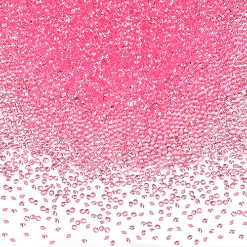 TOAOB 5000 Pezzi Cristalli Decorativi Dispersione 3 mm Rosa Diamante Acrilico Coriandoli per Vasi Riempitivi Matrimonio Feste Compleanni Artigianato Decorazioni Tavoli