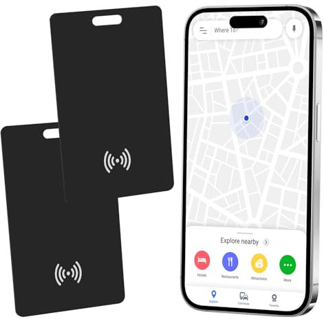 Smartcard Tracker, Smart Bluetooth Air Tag Card Kompatibel mit Apple Wo ist? APP (iOS NUR, Android Not Supported), Item Finder für Reisekoffer/Geldbeutel/Koffer/Taschen und mehr