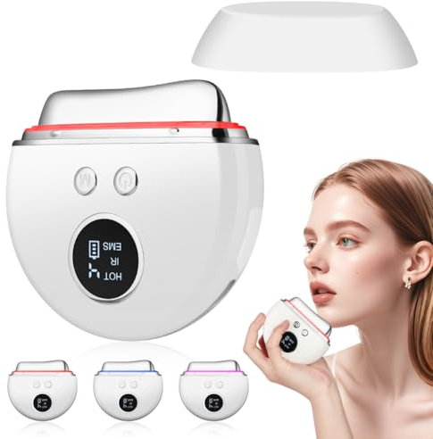 AOGOE Face Device Gua Sha Electric, EMS Microcurrent Face Scraper Massager, Face Sculpting Device with High Frequency Vibration & 9 Levels of Intensity, Face & Body Massager for Anti-Aging and Toning