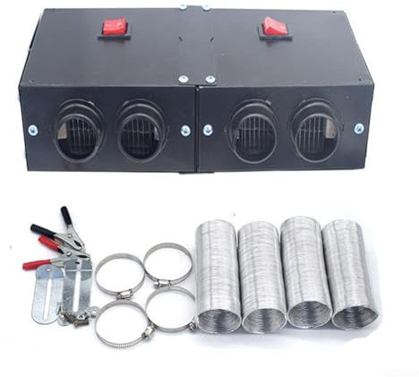 Descongelador de calefacción para coche, 500 W, 12 V, temperatura constante, fácil operación, construcción de acero inoxidable, color negro