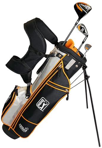 PGA Tour Youth Golf Club Set – 6-Piece Right-Handed Kids Golf Set for Ages 12+ (5’2”+) – Beginner Junior Golf Clubs with Lightweight Stand Bag, Mallet Putter, 7 Iron, Driver by Golfgen
