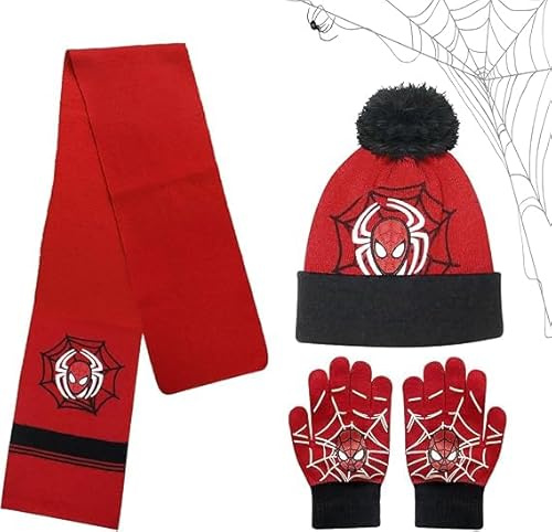 Set Cappello Sciarpa Bimba,Sciarpa Bambina,Guanti Bambino,Maglieria Cappello Bambino Invernale,Guanti Bambina per Ragazzo Ragazza 3-8 Anni Attività All'aperto