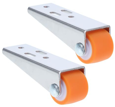 SHINEOFI 2 rulli di ricambio per porte in legno, ruote direzionali con supporto antiscivolo e riduzione del rumore, compatibili con porte scorrevoli e armadi
