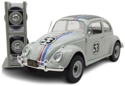 Jada Toys Disney Auto Herbie The Love Bug (19 cm) – Volkswagen Beetle modellbil till EN fantastisk skalbagger av metall med delar för öppning, leksaksfordon för samlare och fans från 8 år