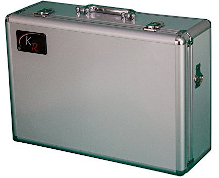 KR Multicase Mallette en aluminium standard avec plateau pour Necrons : 2 x faux de nuit / Doom faucille avec support pour 40 troupes