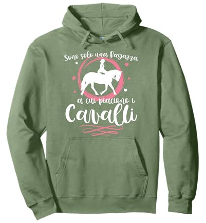 Maglietta con tema cavallo per donne e ragazze Felpa con Cappuccio