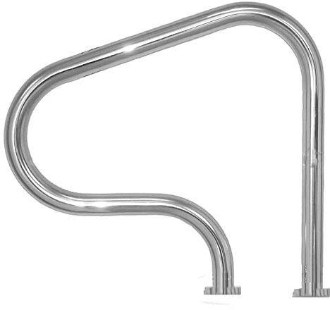 ALSUP Swimming Pool Handrail for Inground Pools,304 Stainless Steel Swimming Pool Railings for Inground or Steps, Pool Handrail with All Accessories,1x