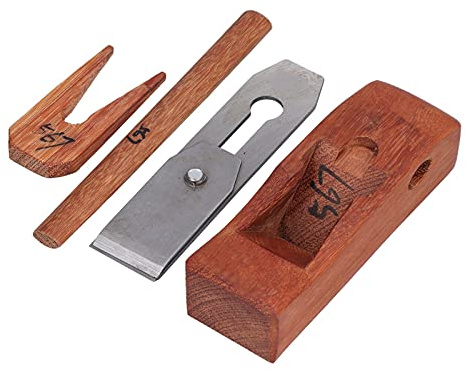 Teak Hand Plane, Woodworking Smoothing Plane Tool for Wood Planing and Trimming - Professional Carpenter Equipment for Carpentry Projects, DIY Woodworkers and Woodcraft Smoothing Tools