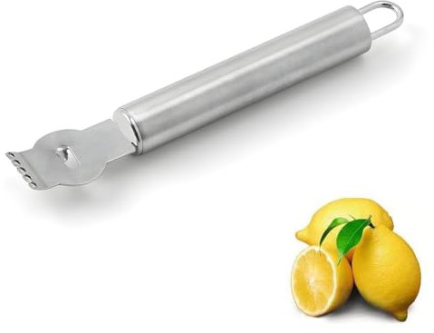 AFCJLTO Pela Scorza Limone e Agrumi in Acciaio Inossidabile - Grattugia Professionale per Cucina e Bar, Utensile Perfetto per Grattugiare Scorza di Limone e Arance