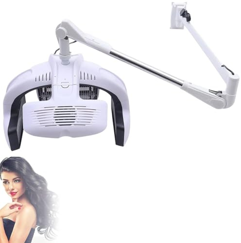 UORDBY Secador de Pelo multifunción, secador de Pared para salón con Brazo Giratorio y LED, Ideal para teñir, secar, Hornear, aplicar Aceite, Calentar y cuidar el Cabello Wall-Mount