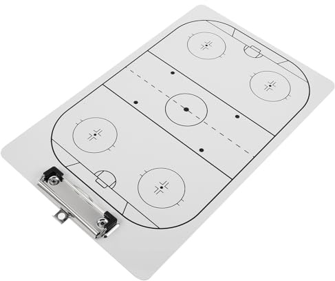 WHAMVOX Trocken Abwischbares Hockey Whiteboard Taktikboard Doppelseitiges Trainer Klemmbrett aus Langlebigem Material Tragbares Coaching Board für Eishockey und Mannschaftssport