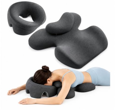Coussin Massage Visage avec Trou Respirant, Appui Tête pour Table de Massage Lit,Coussin de Soutien de la Poitrine, Coussin de Poitrine pour Table de Massage, Coussin en Mousse À Mémoire pour Spa (B)
