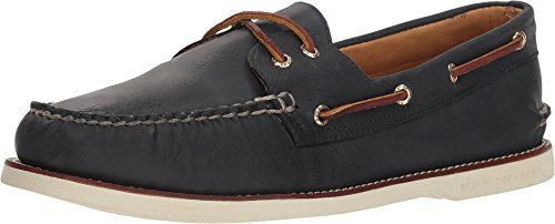 Sperry Men's Gold A/O 2 Holes Boat Shoe, Navy, 8 UK