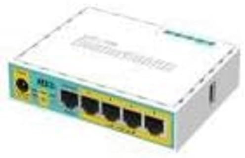 MikroTik RouterBOARD hEX PoE lite with 650MHz CPU, 64MB RAM, 5xLAN, RB750UPR2 (650MHz CPU, 64MB RAM, 5xLAN (four with PoE out), USB, RouterOS L4, plastic case and PSU)