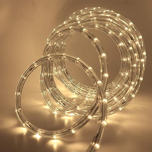 XUNATA 220V-240V LED Lichterschlauch Licht Leiste 36LEDs/m IP65 Wasserdicht Schlauch Seil Lichter für Innen Außen Garten Party Weihnachten Deko(Warmweiß,6M