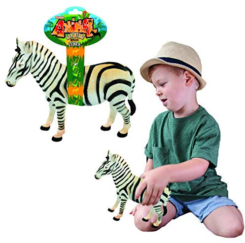 Deluxebase Zebra Toy Animal Adventure Replica Figure figure animali della grande zebra sono i giocattoli animali di safari ideale per i bambini.