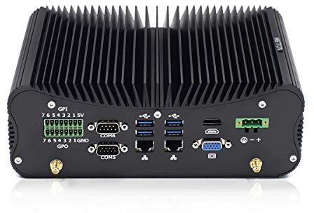 HISTTON Mini PC Lüfterlos Industrie PC Core i7-10510U 32GB RAM 512GB SSD, HDMI & VGA RS485 / 232 COM GPIO Mini Desktop Computer, USB 3.0, Mini Desktop PC Windows 10 Pro