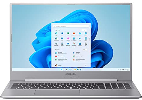 MEDION S17405 43,9 cm (17,3 Zoll) Full HD Notebook (Intel Core i5-1135G7, 8GB DDR4 RAM, 1TB PCIe SSD, Intel Iris Xe Grafik, HD Webcam, Win 11 Home)